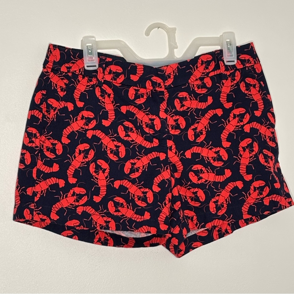 J. Crew Navy/Red Lobster Print Women's Shorts